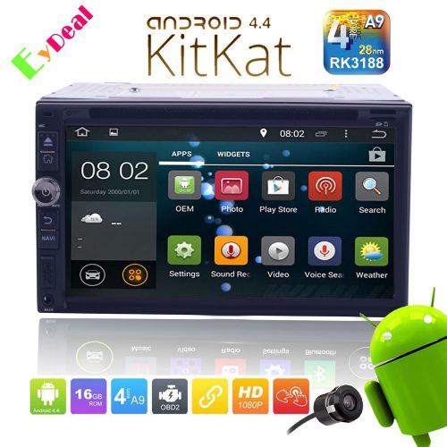 7" in dash android 4.4 a9 quad core rk3188 1.6 ghz car gps dvd player+camera