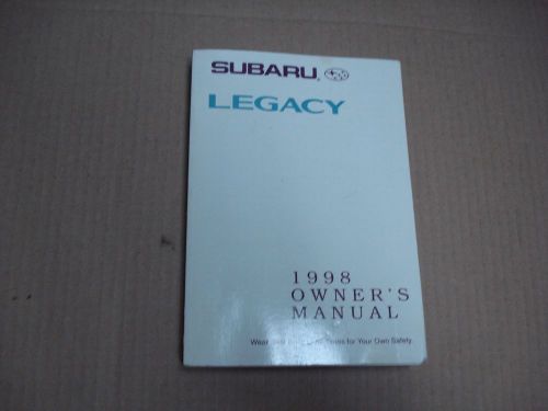 1998 subaru legacy owners manual