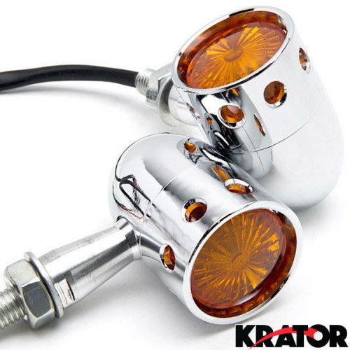 2pcs chrome motorcycle turn signals blinker lights for victory cross country