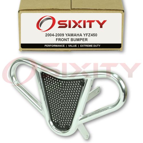 Silver front bumper 2004-2009 yamaha yfz450 extreme duty brush guard aluminu yn