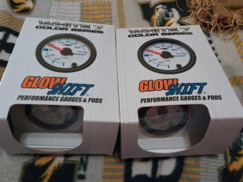 Glowshift water temperature gauge and oil pressure gauge. white 7 color series