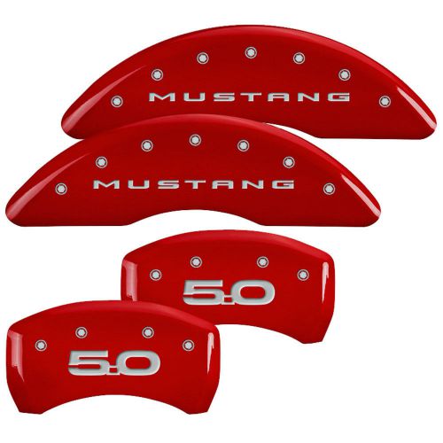 Mgp 10201sm52rd mustang caliper covers logos red performance gt 15-16