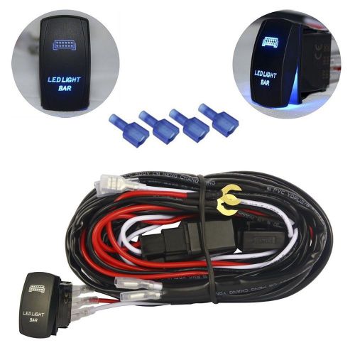 Mictuning led light bar wiring harness 30 amp fuse on-off laser rocker switch...