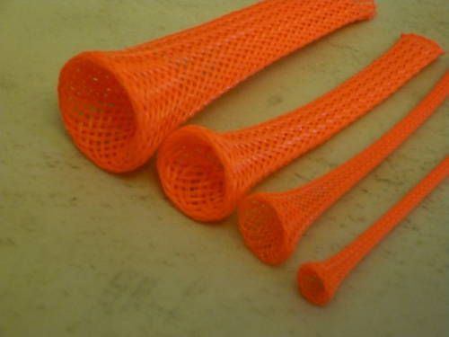 1/2 braided expandable sleeving neon red techflex25'