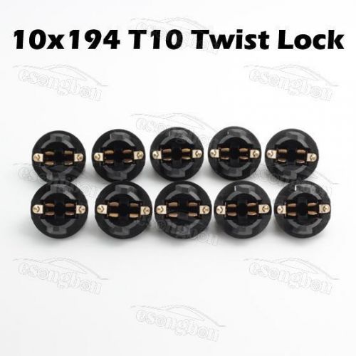 10x 168/194 13mm twist lock wedge instrument cluster light bulb base sockets