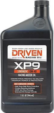 Driven (joe gibbs) xp9 full synthetic racing oil sae 10w-40 #03207