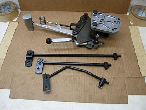 Hurst v gate 4sp inline race shifter &amp; linkage bracket buick chevy olds pontiac