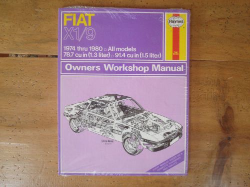 1974 thru 1980 fiat x1/9 owners workshop manual
