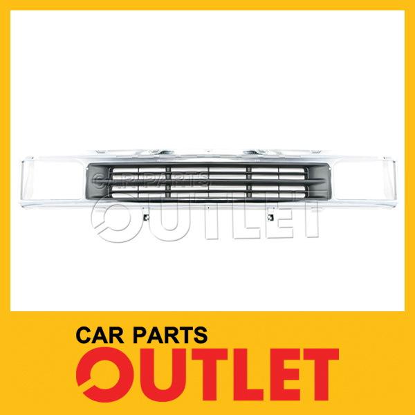 1993-1995 pathfinder front chrome grille plastic frame matte black insert se/xe