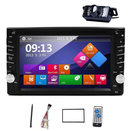 No-gps in dash double 2din car stereo cd dvd player bluetooth ipod mp3 bt+camera