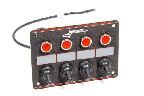 Longacre 44865 4 accessory switch panel with 4 pilot light imca dirt drag