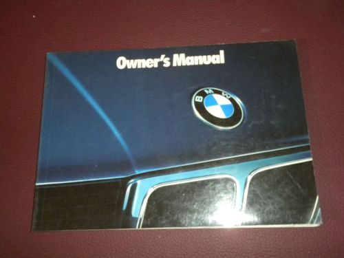 Bmw 528e 5351 524td owners manual used 1988 vintage original usa