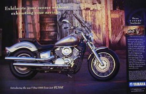 1999 yamaha v star 1100 &amp; v star classic 2 page motorcycle ad