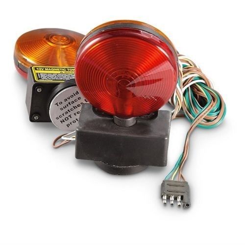 Cmt 12v magnetic towing tow light kit trailer rv tow dolly tail towed car boat