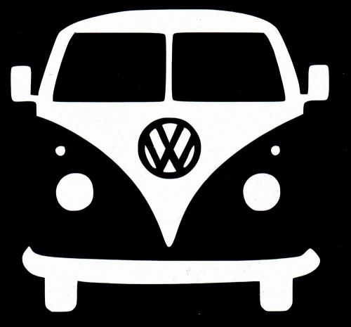 Volkswagen vw bus camper white decal sticker