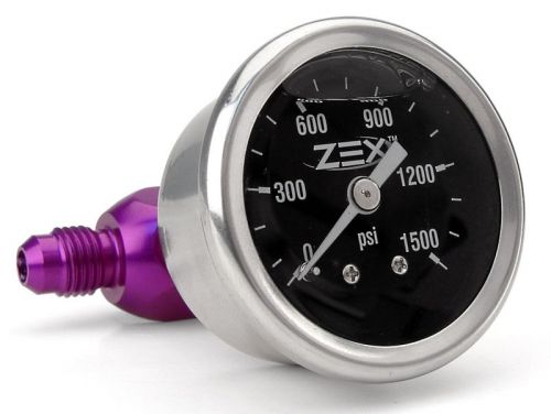 New zex 1500psi analog liquid filled 1 1/2" nitrous pressure gauge #82341
