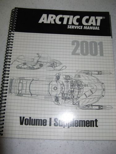 2001 arctic cat snowmobile service manual volume supplement p/n 2256-420 electri