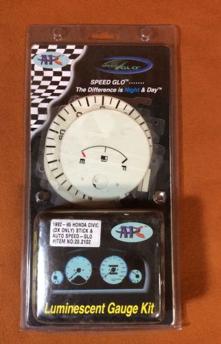 Apc luminescent gauge kit honda civic dx 1992-1995 new
