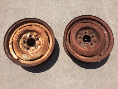 1949 50 51 52 stock chevy wheels - one pair 15&#034; x 5&#034;