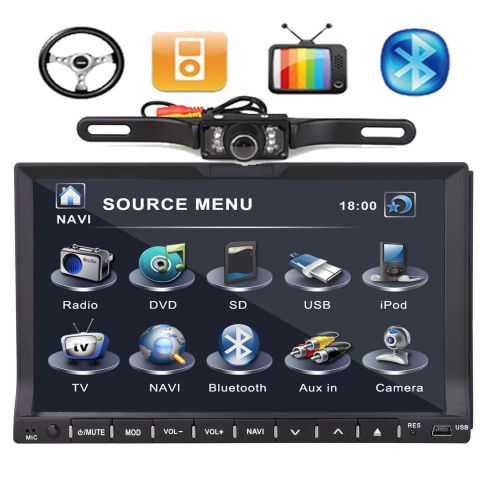 Ouku 7&#039;&#039; touch screen 2 din car stereo dvd player radio bluetooth ipod tv+camera
