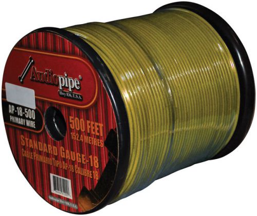 Remote wire audipipe 18ga 500' yellow audiopipe ap18500yw wire