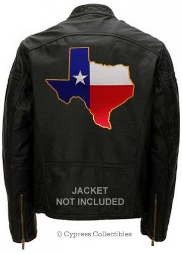 Texas biker patch - extra large state flag tx lone star embroidered iron-on