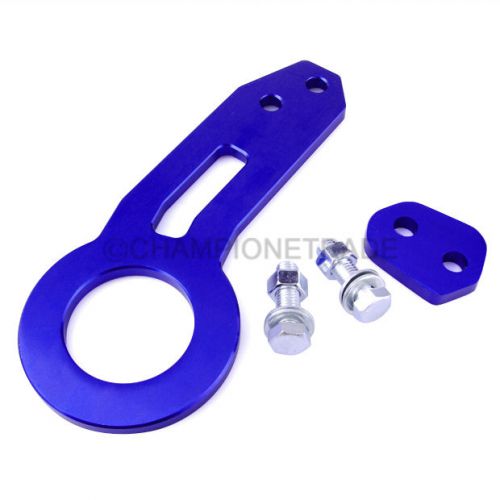 Anodized aluminum cnc blue towing hooks front+rear set for toyota carmy ct