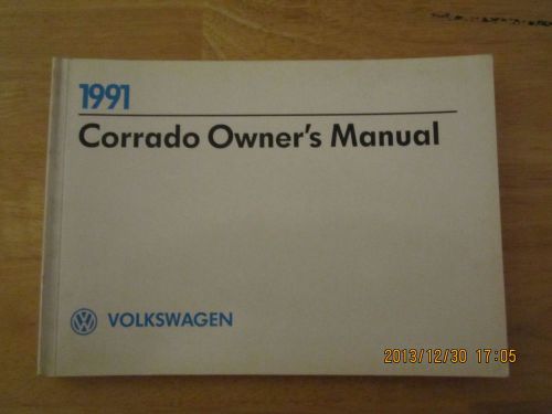 1991 vw volkswagen corrado factory original owners owner’s manual g60