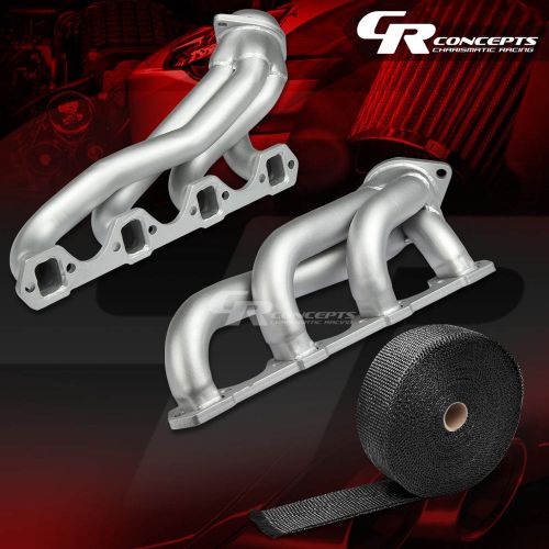 For 79-93 mustang 5.0 stainless ceramic exhaust manifold header+gasket+heat wrap