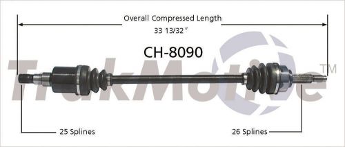 New cv axle shaft fits 2004-2008 chrysler pacifica  surtrack perf axles (was won