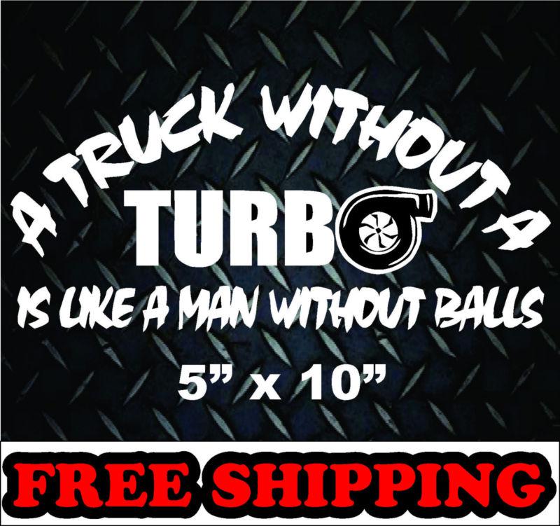 Turbo diesel * vinyl decal sticker cummins truck powerstroke  duramax funny