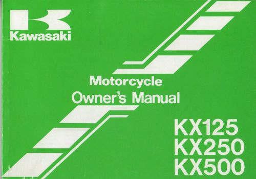 1994 kawasaki motorcycle kx125/250/500  p/n 99920-1677-01 owners manual (511)