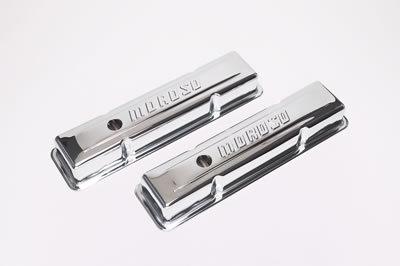 Moroso stamped steel valve covers 68392 chevy sbc 283 305 350 400 chrome