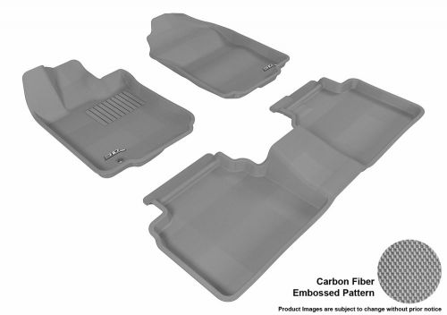 Maxpider 3d rubber molded floor mat for ford fusion 06-12 kagu gray row 1 2 1