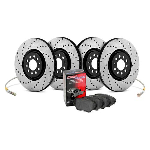 Stoptech 935.61056 - drilled and slotted street front and rear brake kit