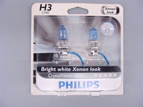 New philips crystal vision bright white xenon look headlight bulbs h3 cvb2