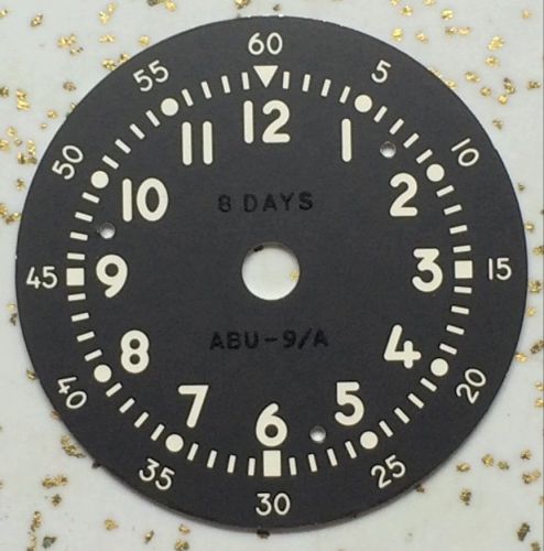Waltham precision abu-9/a a-13a aircraft clock dial white numbers new