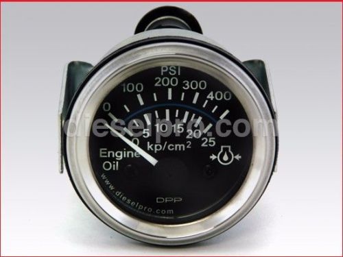 New heavy duty oil pressure gauge, electrical, 24 volt - 0 to 400 psi