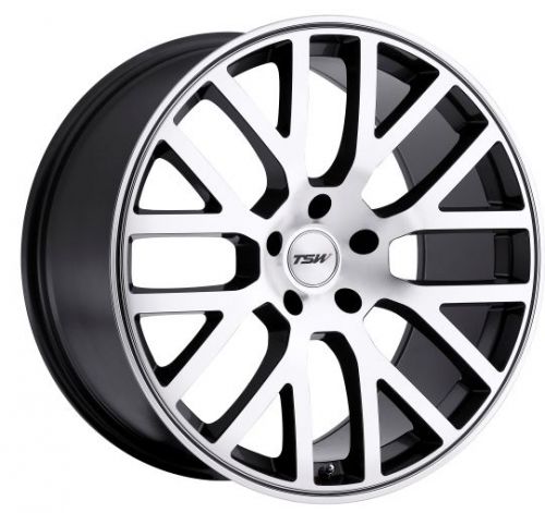 18x8 tsw donington 5x100 rims +32 mirror cut face wheels (set of 4)