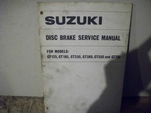 Manual suzuki disc brake service manual c12