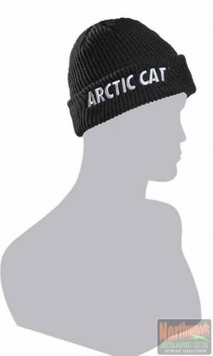 Arctic cat adult watchman beanie / hat - osfm - black with camo lining 5253-162