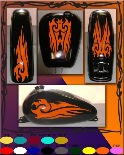 Motorcycle gas tank and fender decal set