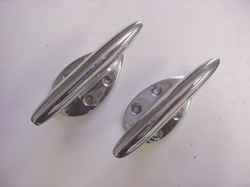 3" cast 4 hole boat chrome rope cleats~chris craft~century~cleat~old boat~blems
