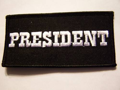 #0622 motorcycle vest patch president