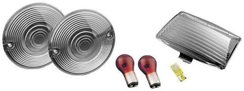 Kuryakyn turn signal/fender tip lens/bulb kit rear red/smoke harley fltcui 96