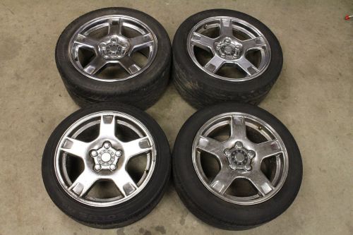 1997-1999 corvette c5 polished wheels 18x9.5 &amp; 17x8.5 set of 4 used oem gm