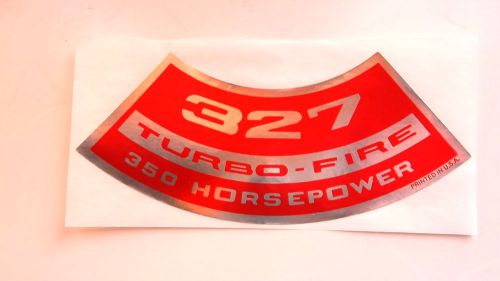 Gm 327 turbo-fire air cleaner decal 350 hp