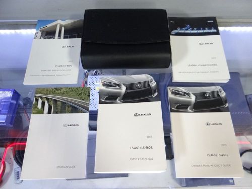 2013-up lexus ls460 ls460l complete owners manual set with leather binder nice!