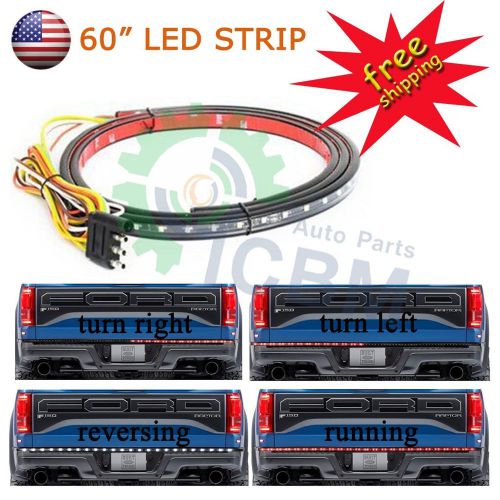 60&#034; inch red white color led tailgate break signal light bar truck ltg-led60