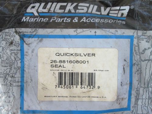 New Mercury Mercruiser Quicksilver OEM Part # 26-881608001 SEAL, US $50.00, image 1
